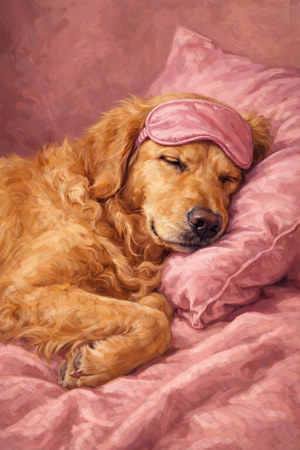 Sleeping dog resting peacefully during calming pet reiki session